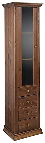 clever-moebel Vitrine aus Kiefernholz, kolonialfarben lackiert | Schrank