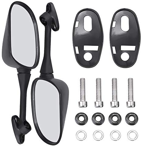 Hoypeyfiy Black Aftermarket Rearview Mirrors For 2003-2012 Honda CBR600RR 2004-2007 CBR1000RR