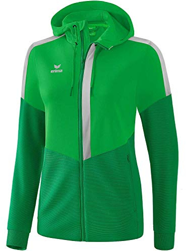 Erima Damen Squad Trainings Jacke (1032063), fern green/smaragd/silver grey, 38