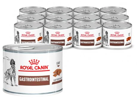Royal Canin Veterinary Gastrointestinal Mousse | 12 x 200 g | Aliment Complet diététique pour Chiens Adultes | pour Le Soutien digestif | A Haute Valeur énergétique