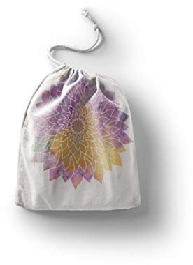Le Jardin du Lin Bedruckte Baumwoll Taschen mit Kordelzug, Einkaufstasche, Beutel, Stoffsack, Stofftasche, Gemüsesack, Wiederverwendbare, Umweltfreundlich, Mehrzweck, Faltbar, Größe: 30x40 Cm