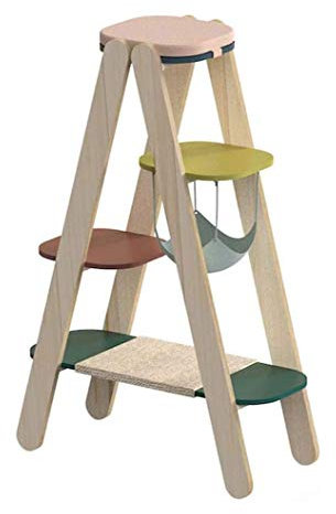SMSOM Katzenbaumkatze Tower Multi-Level Kätzchenhaus Condo mit Hängematte, Großkatze-Standmöbel Klettern Spiel Haus Center für Indoor-Aktivität Entspannung