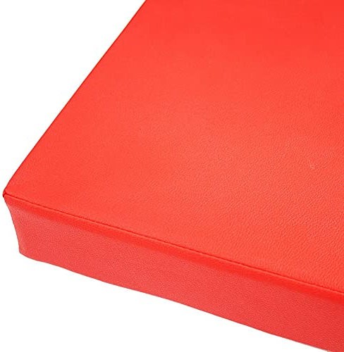KicKiq Wasserdichtes Bankkissen für den Außenbereich, 2- und 3-Sitzer, PU-Leder, Gartenbankauflage mit Reißverschluss, Esszimmer, Terrasse, Bankkissen für Schaukelstuhl (Rot, 90 x 40 x 5 cm)