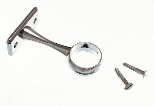 One Stop DIY 8 x Kleiderschrankstangen-Halterungen, 19 mm, verchromtes Metall