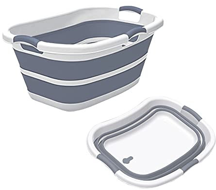 Multifunktionale Faltbare Haustier-Badewanne mit Ablaufloch, Hundebadewanne mit 3 Griffen, tragbar, für drinnen und draußen, Faltbare Waschwanne, Badewanne, kleine Haustiere, Badewanne für Welpen