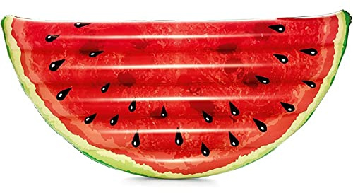Acan Tradineur - Materassino gonfiabile design anguria, realizzato in vinile resistente, con toppa di riparazione, ideale per godersi questa estate, 174 x 89 cm