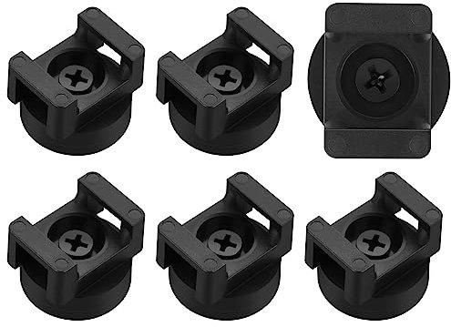 Aster 6 Stück Magnetische Kabelbinder Magnet Kabelklemmen Kabelmanagement Clips Schraubsockel Kabel Halterungen Kabelclips Halter Montage Befestigungen Basishalter für Auto, Büro und Zuhause