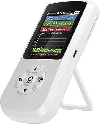 DXDRT Compteur Geiger Détecteur de Radiations Nucléaires, Détecteur de Rayonnement pour Mesurer la Radioactivité β,Y, X-Ray Détection, Dosimètre Compteur Portable avec écran LCD et Alarme