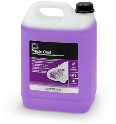 ERRECOM Purple Cool, Liquide de Radiateur Violet Concentré, antigel G13 avec Paquet d'additifs Glycérine, 5 litres