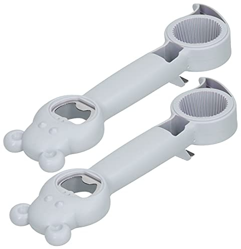 Abrelatas 4 en 1 Abrebotellas Manual Portátil Universal para Cocina, Bar (GREY)