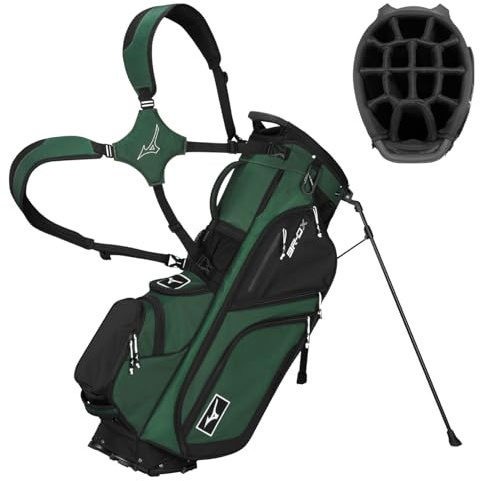 Mizuno BR-DX Bolsa de Golf híbrida de 14 vías | 9 Pulgadas | Verde Selva