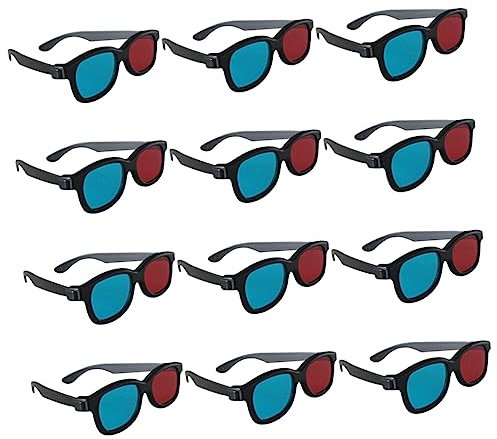 CAXUSD 3D Brille Rot Blau Stereoskopische Filmbrille Für Kinder Und Erwachsene Leicht Tragbar Vielseitige 3D-videobrille Für Kino Reisen Camping