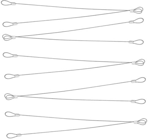 TOPPERFUN 10St Drahtseil aus rostfreiem Stahl Schnellbefestigung Drahtseil Fallschutz Drahtseil Kabelschlösser mit Schlüssel Drahtseilklemme Stahlseildraht Sicherheitskabeldraht Silver