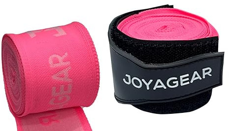 Joya Gear Bandagen Boxen - Strike - Rosa - Premium Boxbandagen - Kampfsport Sparring Handbandagen - Muay Thai Kickboxen - Boxing Wraps - elastische Bandage - Handgelenkstütze - Länge 350 cm