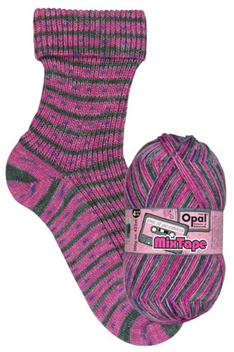 Opal MixTape Strickwolle 4-fach, 75% Schurwolle Superwash, 25% Polyamid, 100g/425m, Maschinenwaschbar (11491 Songs d.uns verb.)