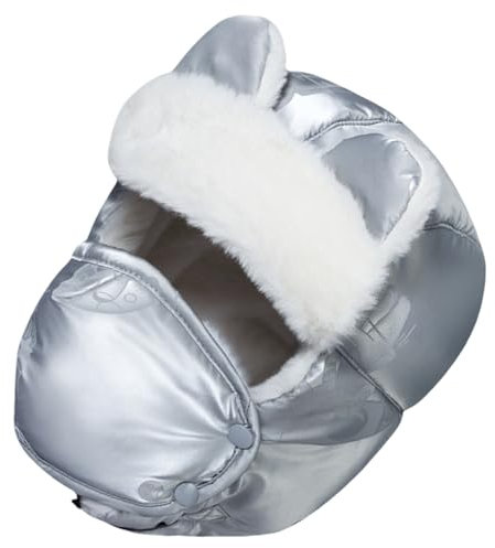 YUPEIUKLI Winter-Trappermütze für Kinder, mit Pelz gefüttert, mit Ohrenklappen, Schutzmütze für kaltes Wetter, Kostümzubehör
