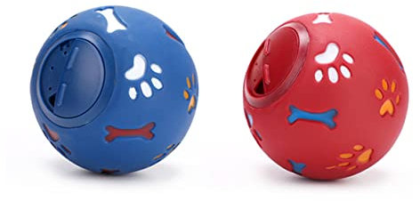 Hemobllo Auslaufendes Futterspielzeug Hundeball Aus Ungiftigem Langlebigem Material Rot Groß Mit Duftplayer Für Training Und Beschäftigung Von Hunden