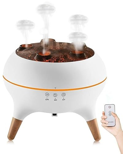 SGZIOO Jellyfish Diffuser, Essential Oil Diffuser with 7 Colors LED Dancing Jellyfish, Remote Control, Adjustable Timer, Aromatherapy Diffuser, Mist Humidifier for Home, Bedroom & Office