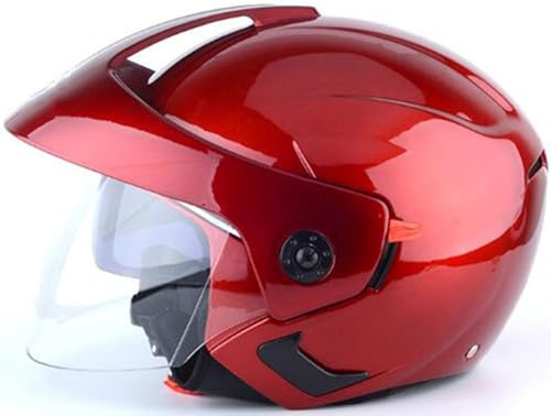 Casque Moto Vintage Casques Jet avec Visière Casques Bols Casque Mobylette avec Lunettes Homologué Dot/ECE Rétro Demi Casque Moto Vélo Scooter Chopper pour Adultes Homme Et Femme