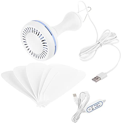 Oxtxuzdm Ventilateur de voyage USB à 4 vitesses avec minuterie de 8 heures pour la maison ou le camping 5 V