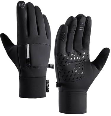 Generisch Ski-Handschuhe Winterhandschuhe Damen Herren die wärmsten Wasserdichten atmungsfreien Schnee-Handschuhe winddicht warm Strick Ski Innenhandschuh Fleecefutter Low Cut Anti Slip rutschfest