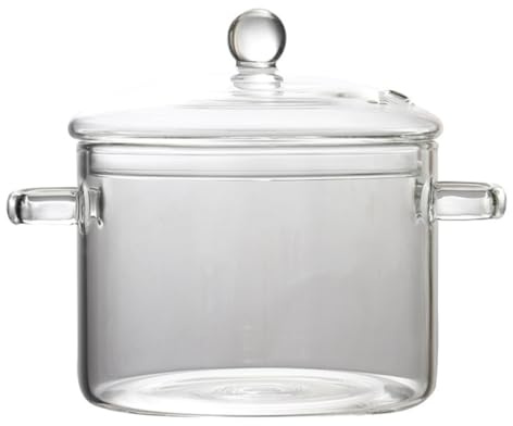 Housoutil Bol à Nouilles en Verre 1350 Ml avec Couvercle Anti-Fuites Compatible Micro-Ondes Transparent Soupière Chauffante pour Fruits et Salades Usage la Cuisine et Repas Rapide
