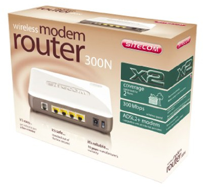 Sitecom X2 300N WIFI WIRELESS ADSL 2+ 300MBPS MODEM ROUTER COMBO ISP SELECTOR