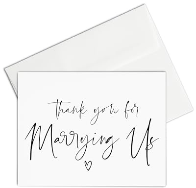 Wedding Thank You for Marrying Us Card, Note for Marriage Officiant, Pastor, Priest Deacon Gift