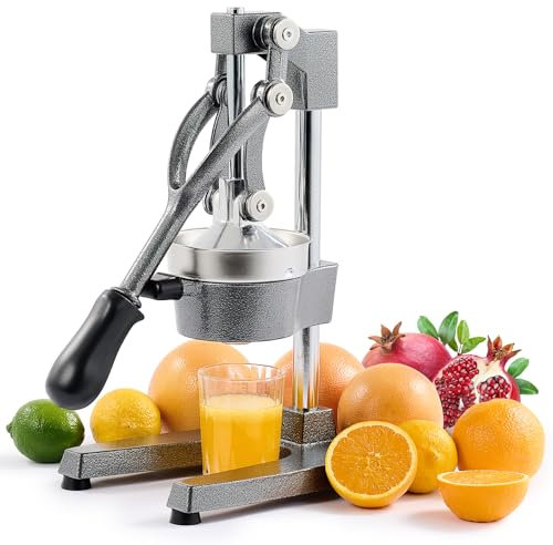 CO-Z Exprimidor Manual de Fruta Exprimidor de Zumo a Mano Prensa a Mano para Naranja Granada Limón Multifuncional de Acero Inoxidable