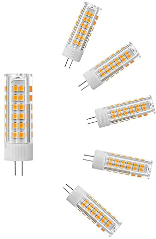 ZHIYUE Lampadine LED G4 7W AC 220-240V Bianco caldo 3000k 700LM Non Dimmerabili Sostituisci Lampadina Alogena G4 70W,Bi-Pin G4 Base Tipo JC Lampadari Soggiorno, Lampade Da Parete (6 Pezzi)