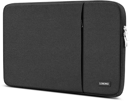 Tragbare Monitorhülle, 43.3 cm (17.3 Zoll), Losong Schutzhülle für die meisten tragbaren 43.9 cm (17.3 Zoll), wasserabweisend, Größe: 41.4x26.9 cm, Schwarz