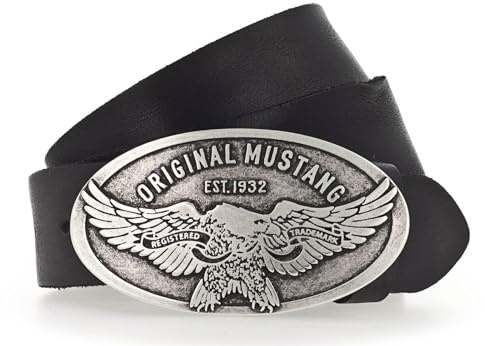 MUSTANG Classic Leather Belt W115 Black
