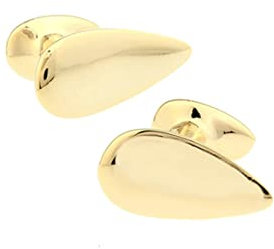 Wycian Manschettenknöpfe Gold Herren Hochzeit, Hemd für Manschettenknöpfe Damen Wassertropfen Kupfer 2X1.2CM für Männer Vater Freund Tuxedo Shirt