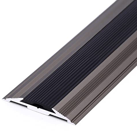 IBOWZ Selbstklebende Teppich-Zierleiste rutschfeste Aluminium-Teppichbodenkantenleiste – Schwellenleiste für einen sanften Übergang von Holz zu Fliesen, 90 cm lang, für unebene Böden in Türen