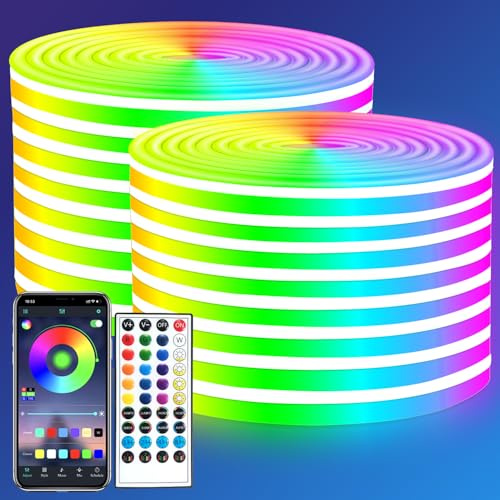 segrass Neon LED Streifen 30m 24V Fernbedienung App-Steuerung