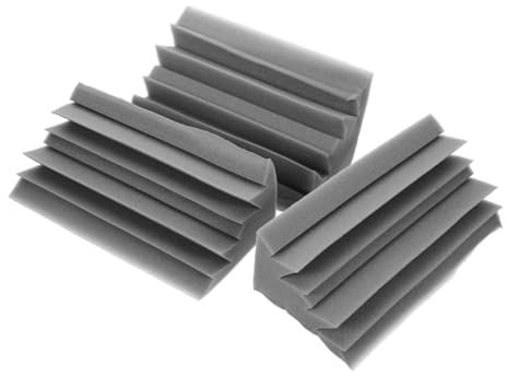 FUNOMOCYA Trampa De Graves De Esquina 3 Piezas Panel Acústico Absorbente De Sonido Bajo 9.4X4.7X4.7 Pulgadas Material Insonorizante Para Estudio Grabación Sala Control Podcast