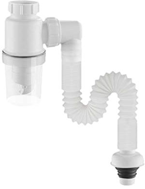 Luckxing Siphon Für Küchenspüle Mit Flexiblem Ablaufschlauch, Flexibler Siphon Mit Geräteanschluss Erweiterbarer Röhrenförmiger Abflussschlauch Für Küchenspülen-Abfluss-Badezimmer-Accessoires
