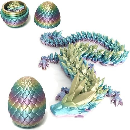 Amanhand 3D Gedrucktes Drachenei Geheimnisvolle Dracheneier mit Drachen imInneren Heimbüro Schreibtischdekoration Erwachsene Kinder Geschenke Spielzeug Dracheneier Wohnkultur (Dracheneier)
