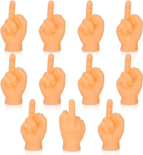 11Pcs Tiny Hands Mittelfinger Puppets Mini Finger Puppets Hands Major Kleine Fingerpuppen Mini Hands Spiel dekors Zubehör Geschenk für Puppen-Kasperletheater,Fingerpuppen