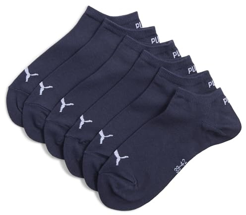 PUMA 3 Paar Unisex Herren Damen Sportsocken Kurzsocken Sneaker Socken, Farbe:Navy, Größe:35-38, Artikel:-321 navy