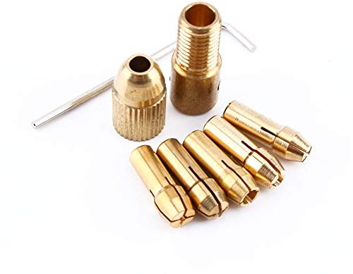 Mini Juego de Portabrocas de Cobre, Pequeña Pinza de Broca Eléctrica para Placa de ABS, Aluminio, Cartón, con Pinzas de 0,5 Mm a 3,0 Mm, para Perforación de Placas de Circuito PCB