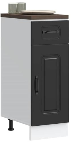 Myheimly Kitchen Cupboard, Küche Schrank, Kuechenschrank, Schrank Für Küche, Küchen Schrank, Hängeschrankm,Holzwerkstoff Küche Schrank,Schwarz,Kitchen Cabinet,30 x 46 x 81.5 cm
