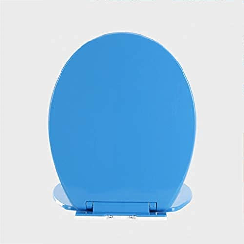 Sedile WC colorato e durevole con chiusura lenta anteriore rotonda e cerniere a sgancio rapido per la decorazione del bagno blu