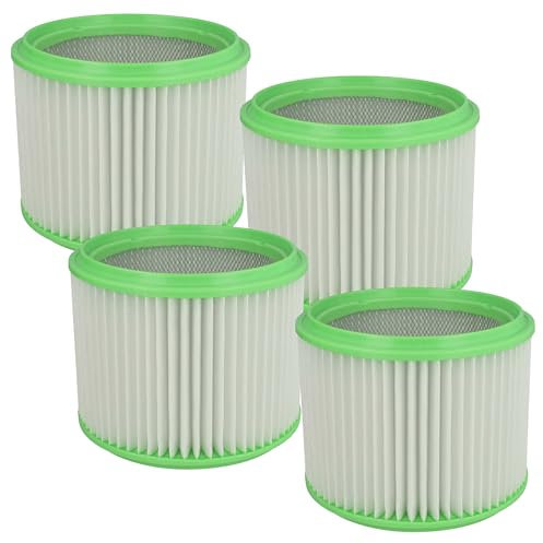 vhbw 4x filtro a pieghe piatte compatibile con Makita VC3011L, VYS 25, VC3511L aspirapolvere - verde/bianco