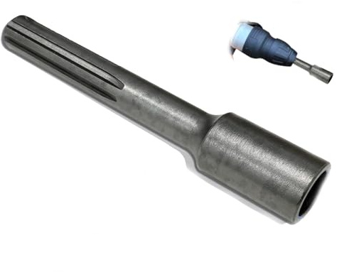 SDS Max Erdnageleintreiber, SDS-MAX Professional Erdnageleintreibe, Erdungsspieße zum Einstecken von Tiefenerder Erder Erdung Staberder, SDS Plus Bohrer Set,162 x 22 mm, Innen Ø 13.5mm