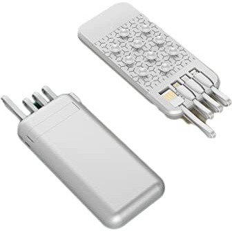 Power Bank,PowerBank Magnetic Suction Wireless Suction Cup Charging Treasure Suction Cup Type Fast Charge 10000 MAh Portable Self-contained (Color : White)