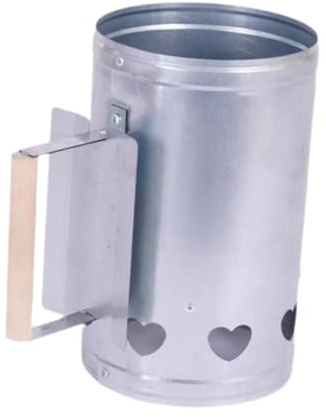 pistro Grill Chimney Starter Basket, contenitore portatile resistente al calore per carbone di avviamento per campeggio, barbecue, picnic, 16 x 27 cm