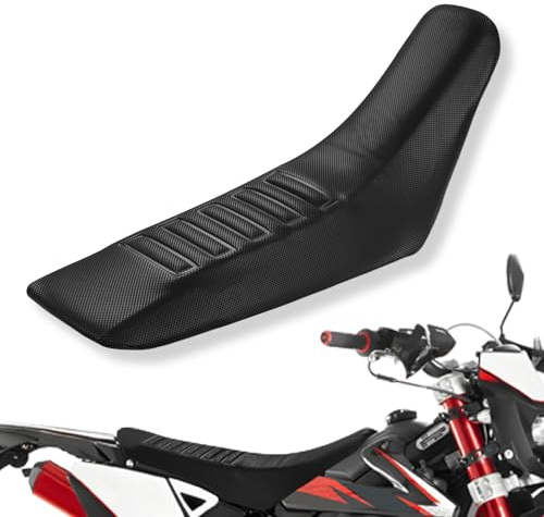 Funda de Asiento Moto antideslizante ensanchada para Rieju MRT 50 Negro | cobertura para asiento, superficie antideslizante, formato ampliado, uso en motocross y enduro, compatible con Rieju MRT 50