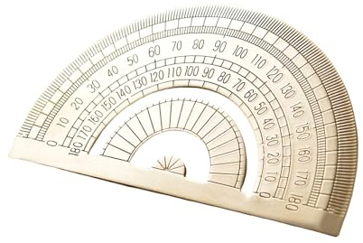 LiRRvb Triangolare Righello Goniometro Cancelleria Precisioni Strumento di Misura Matematica Semicerchi Goniometro Geometria Scala Vintage Triangolare