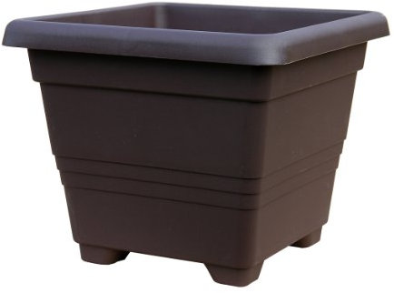 Plastia – Pot de Fleur Begonia 40 x 40 cm, Chocolat